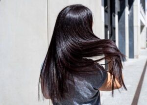 Efekt keratynowego prostowania włosów bezpośrednio po zabiegu